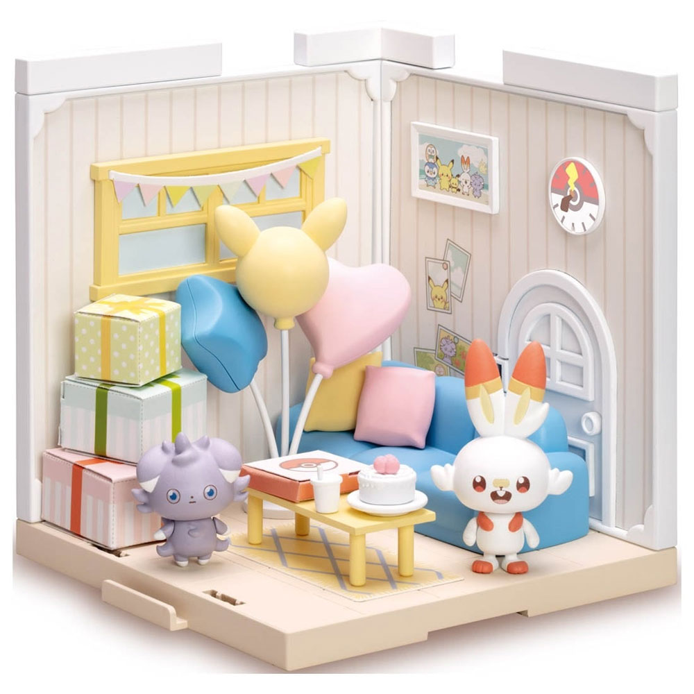 POKEMON POKE PEACE HOUSE LOUNGE SCORBUNNY AND ESPURR | TAKARA TOMY POKEMON POKE PEACE HOUSE LOUNGE SCORBUNNY AND ESPURR | TAKARA TOMY